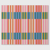 モダンフェスティバル格子包み紙 ラッピングペーパー (フラット)
