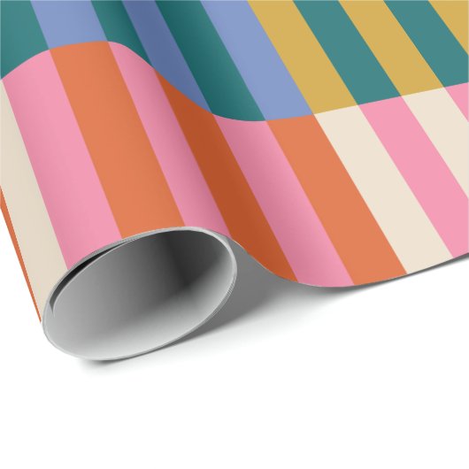 モダンフェスティバル格子包み紙 ラッピングペーパー (ロールコーナー)