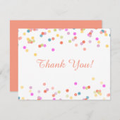 モダンフェスティバル結婚紙吹雪サンキューカード サンキューカード (正面/裏面)