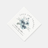 モダンフェスティバル花模様ありがとうありがとう名結婚前 スタンダードカクテルナプキン (角)