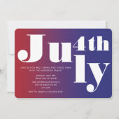 モダンフェスティバル赤青7月4日 招待状 (正面)