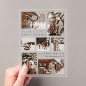 モダンフェスティバル7写真コラージクリスマス アクリル招待状 (インサイチュ (ポータブル))