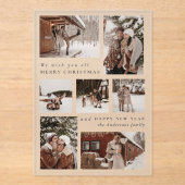 モダンフェスティバル7写真コラージクリスマス アクリル招待状 (正面)