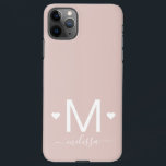 モダンフェミニンスクリプト・モノグラム・赤面・ピンク iPhone 11Pro MAXケース<br><div class="desc">モダンスクリフェミニンプト・モノグラム・赤面pink iPhone 11 Pro Maxケース</div>
