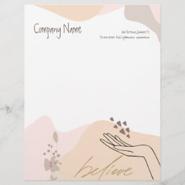 モダンフェミニン手の形やる気を起こさせる状 レターヘッド