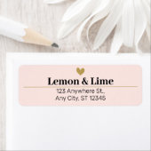 モダンフェミニン赤面ピンクビジネス差出人住所 ラベル (インサイチュ)