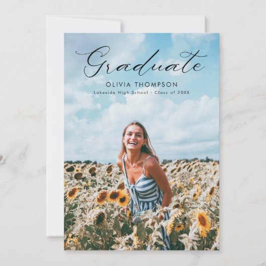 モダンフェミニンScript Photo Gradation 招待状 (正面)