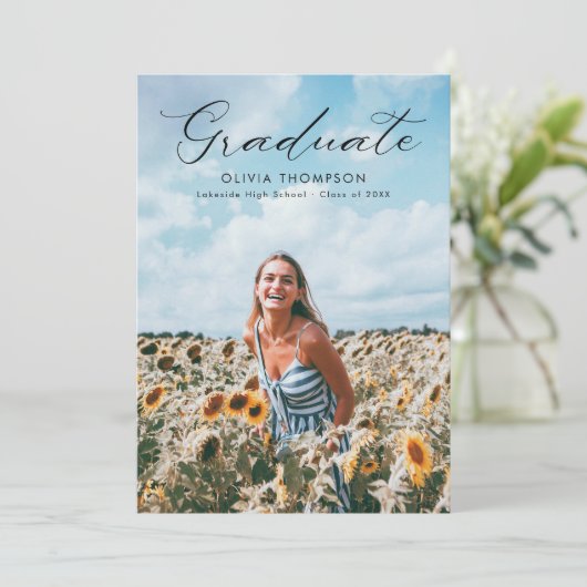 モダンフェミニンScript Photo Gradation 招待状 (スタンド正面)