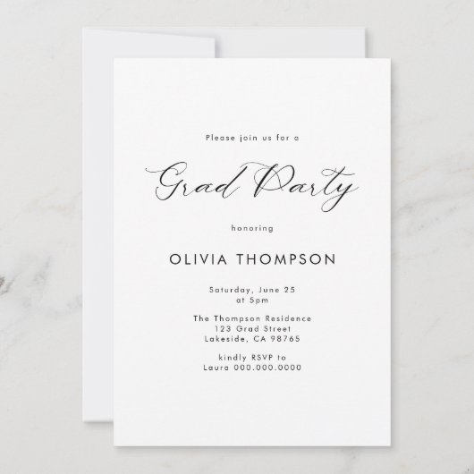 モダンフェミニンScript Photo Gradation 招待状 (裏面)