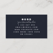 モダンフェンシングコーチインストラクターフェンサーレッド&ブラック 名刺 (裏面)