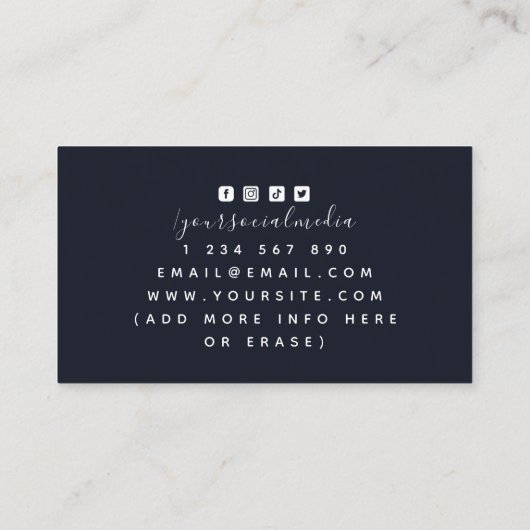 モダンフェンシングコーチインストラクターフェンサーレッド&ブラック 名刺 (裏面)