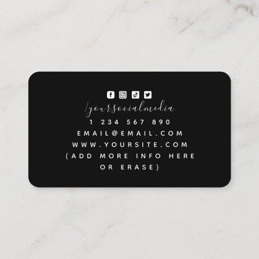 モダンフェンシングロゴコーチインストラクターフェンサースポーツ 名刺 (裏面)