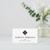 モダンフェンシングロゴコーチインストラクターフェンサースポーツ 名刺 (スタンド正面)