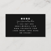 モダンフェンシングロゴコーチインストラクターフェンサースポーツ 名刺 (裏面)