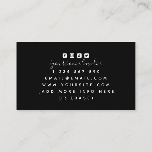 モダンフェンシングロゴコーチインストラクターフェンサースポーツ 名刺 (裏面)