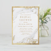 モダンフォックスギルドゴールドマーブル ブライダルシャワー 招待状 (スタンド正面)
