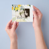 モダンフォトウェディングカード　レモンがテーマ チラシ (手)