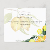 モダンフォトウェディングカード　レモンがテーマ チラシ (裏面)