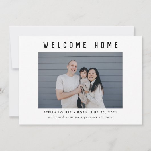 モダンフォトウェルカムホームの採用のお知らせ 案内状 (正面)