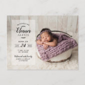 モダンフォトオーバーレイ生誕発表葉書 案内ポストカード (正面)