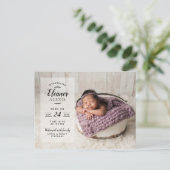 モダンフォトオーバーレイ生誕発表葉書 案内ポストカード (スタンド正面)