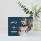 モダンフォトオーバーレイ生誕発表葉書 案内ポストカード (スタンド正面)