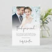 モダンフォトオーバーレイ結婚スクリプト カード (スタンド正面)