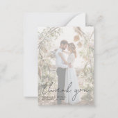 モダンフォトオーバーレイ結婚スクリプト ノートカード (正面)