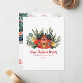 モダンフォトクリスマスニューホーム ノートカード (正面/裏面インサイチュ)