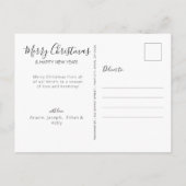 モダンフォトクリスマスポストカード（緑） ポストカード (裏面)