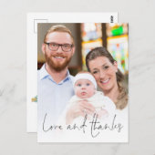 モダンフォトクロス《キリスト教》洗礼式や命名式バプテスマ感謝していラブ ポストカード (正面/裏面)