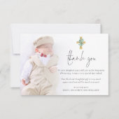 モダンフォトクロス《キリスト教》洗礼式や命名式バプテスマ ノートカード (正面)