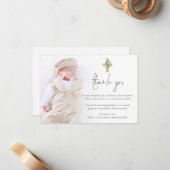 モダンフォトクロス《キリスト教》洗礼式や命名式バプテスマ ノートカード (正面/裏面インサイチュ)