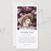 モダンフォトスイート16誕生日 サンキューカード (正面)