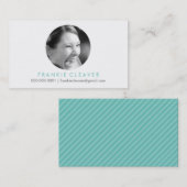 モダンフォトスポットシンプルヘッドショットはっきりした円 名刺 (正面/裏面)