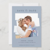 モダンフォトブルー結婚ズ セーブザデート (正面)