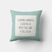 モダンフォトミントラブリーグランマギフト クッション (裏面)