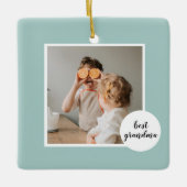 モダンフォトミントラブリーグランマギフト セラミックオーナメント (正面)