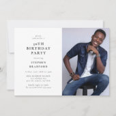 モダンフォト30歳の誕生日パーティー 招待状 (正面)