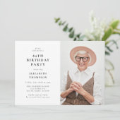モダンフォト80歳の誕生日パーティー 招待状 (スタンド正面)