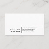 モダンフォントグラフィックタイポグラフィスタイリッシュ 名刺 (裏面)