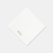 モダンフォントモノグラム&ネーム結婚ズカクテル スタンダードカクテルナプキン (角)