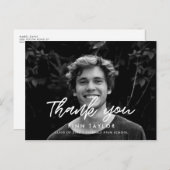 モダンフォント卒業写真 ポストカード (正面/裏面)