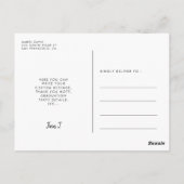 モダンフォント卒業写真 ポストカード (裏面)