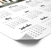 モダンフォント2025ファミリーフォトカレンダー ポスター (角)