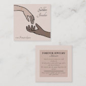 モダンフォーエバー永久ジュエリー気に スクエア名刺 (正面/裏面)