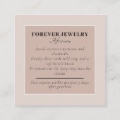 モダンフォーエバー永久ジュエリー気に スクエア名刺 (裏面)