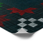 モダンフォークアートクリスマスツリー |シェリーの芸術 ポスター (角)