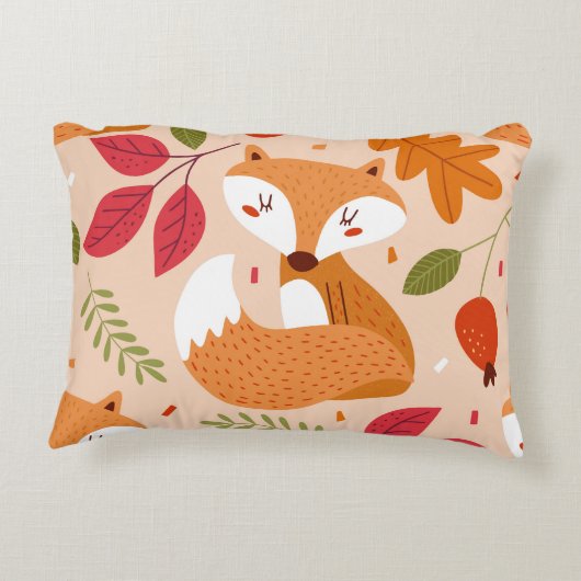 モダンフォークキツネ アクセントクッション (裏面)