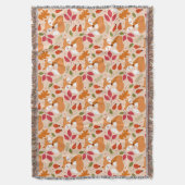 モダンフォークキツネ スローブランケット (正面縦)